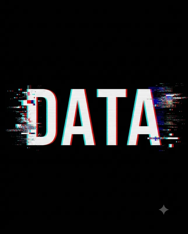 Futuristic Glitch Text Art With Rgb