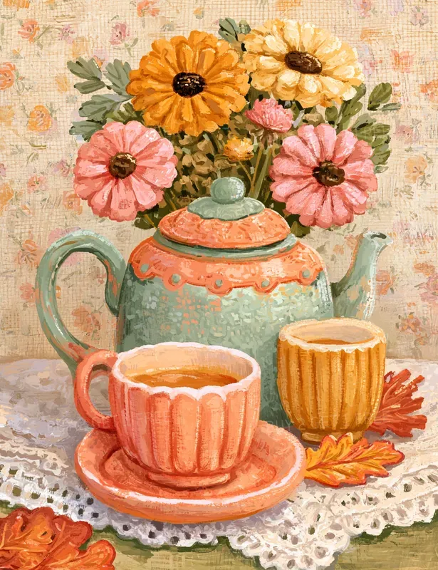 Cottagecore Thanksgiving Illustrations