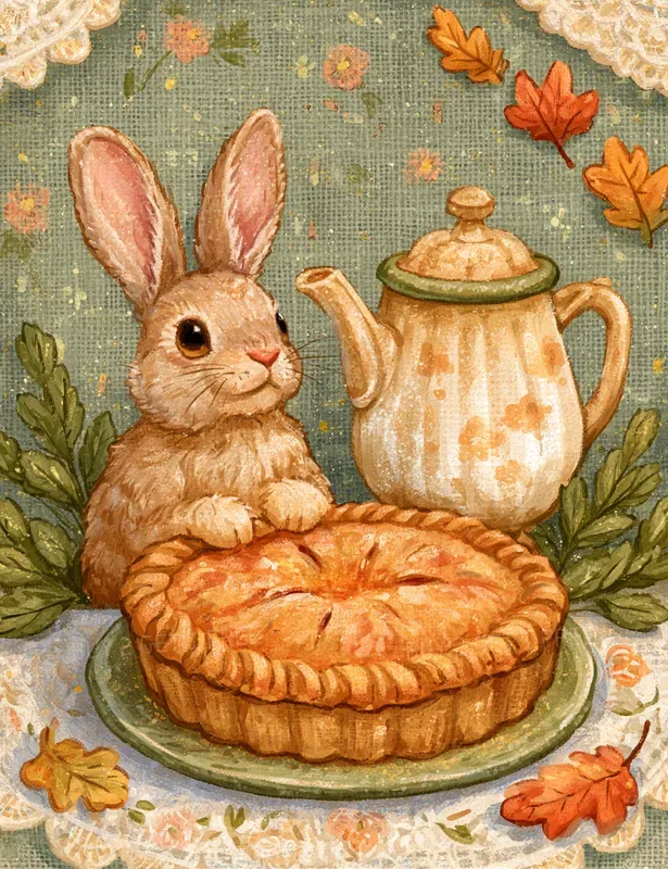 Cottagecore Thanksgiving Illustrations