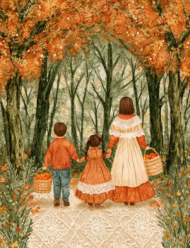 Cottagecore Thanksgiving Illustrations