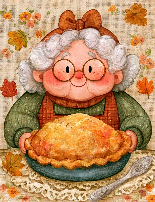 Cottagecore Thanksgiving Illustrations