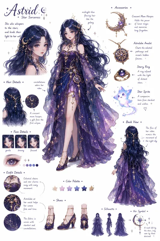 Fantasy Character Concept Design Sheets