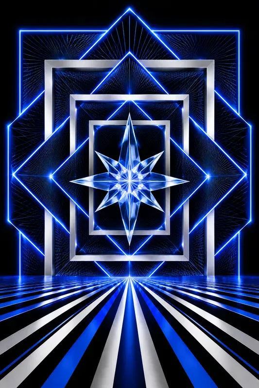 Abstract Geometric 3D Surrealism Art