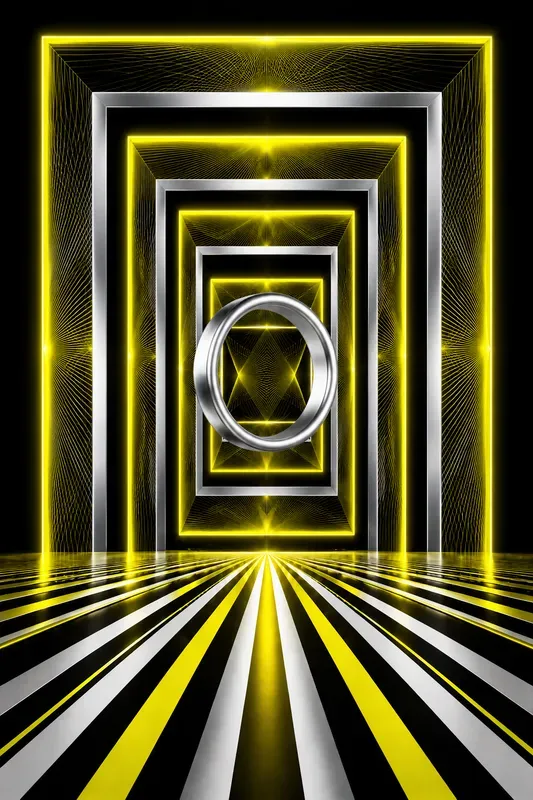 Abstract Geometric 3D Surrealism Art