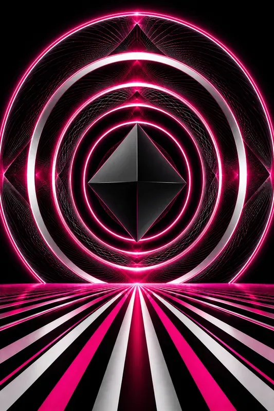 Abstract Geometric 3D Surrealism Art