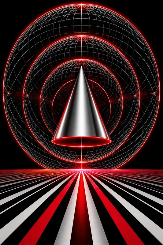 Abstract Geometric 3D Surrealism Art