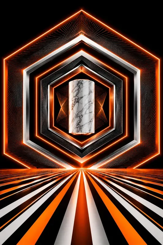 Abstract Geometric 3D Surrealism Art