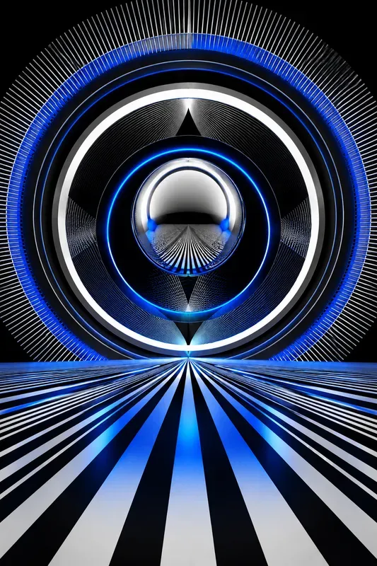 Abstract Geometric 3D Surrealism Art