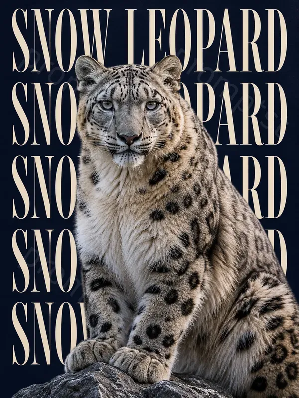 Wildlife Typography Poster Images