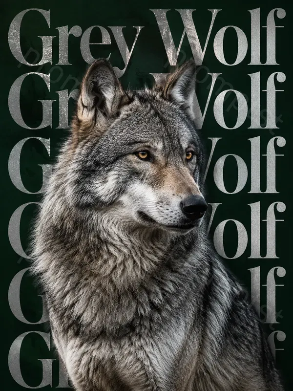 Wildlife Typography Poster Images