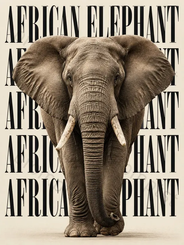 Wildlife Typography Poster Images