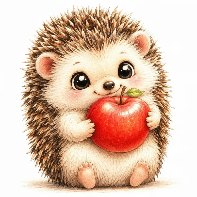 Cute Animal Fruit Friends Handdrawn