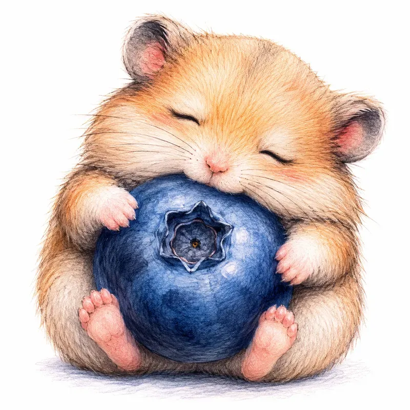Cute Animal Fruit Friends Handdrawn
