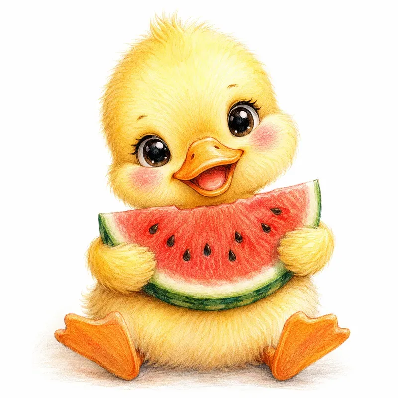 Cute Animal Fruit Friends Handdrawn