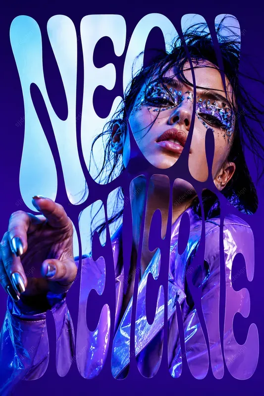 Psychedelic Groovy Stencil Portraits