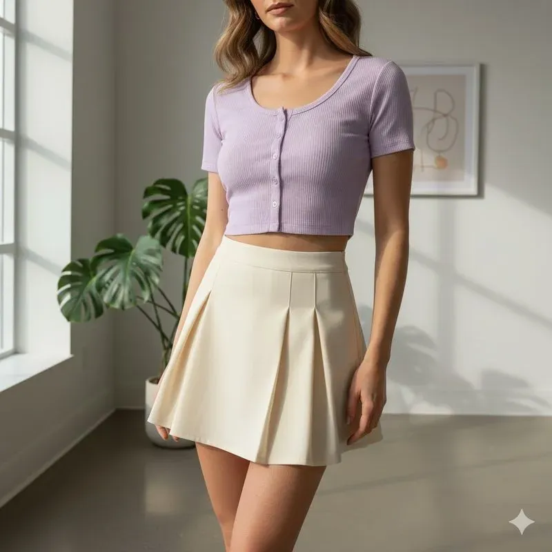 Stylish Modern Cropped Outfit Showcases