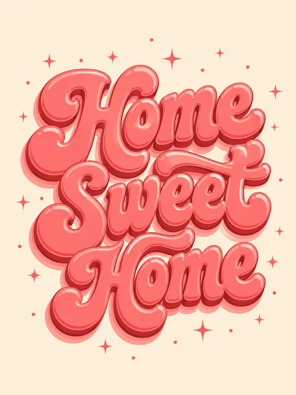Retro Groovy Bubble Typography Designs