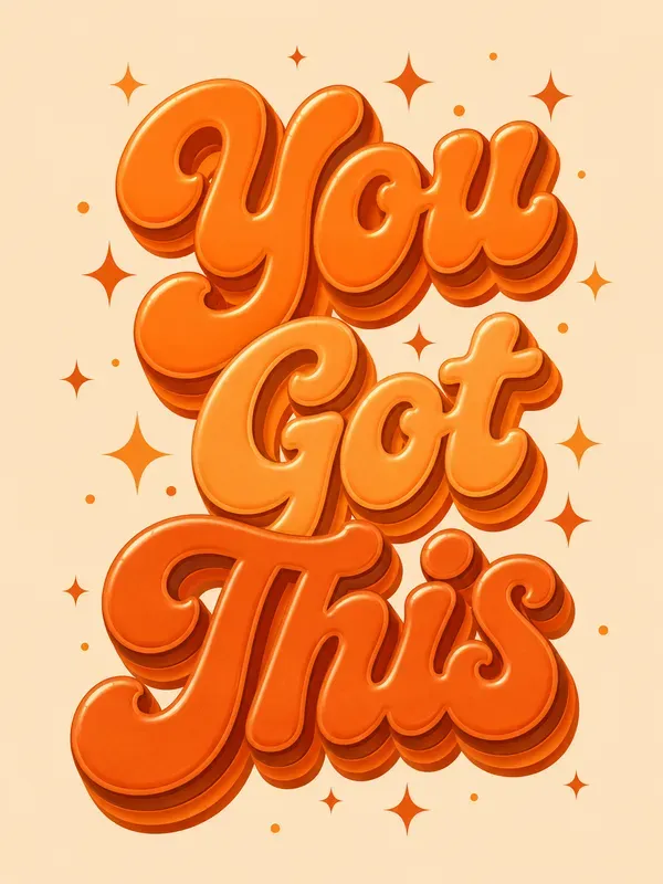 Retro Groovy Bubble Typography Designs