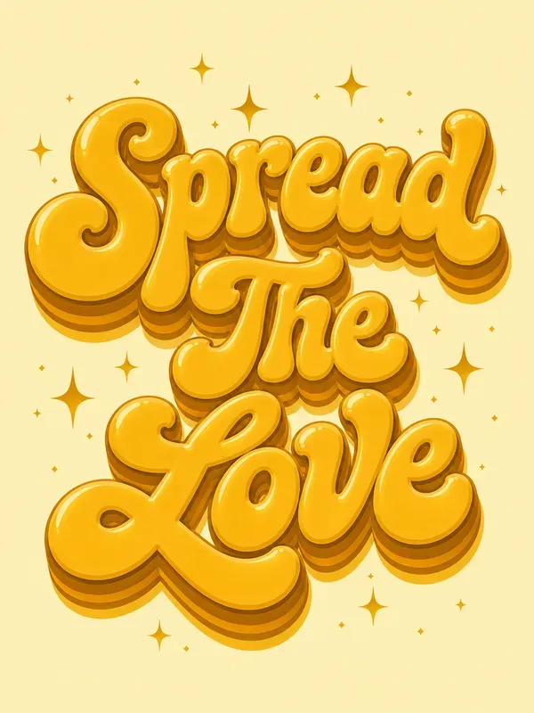 Retro Groovy Bubble Typography Designs