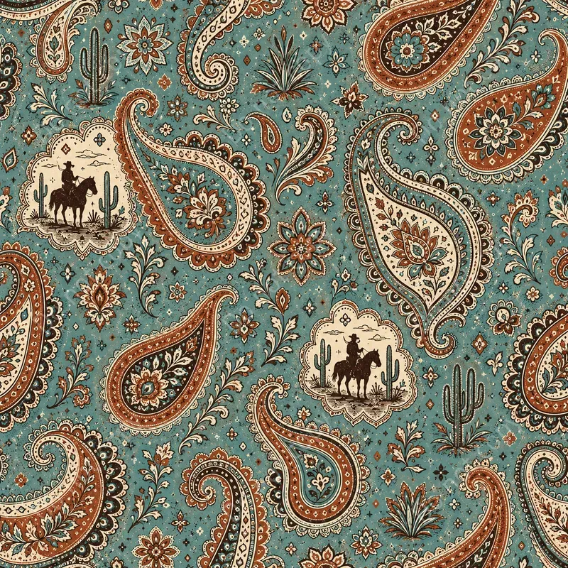 Western Paisley Seamless Patterns