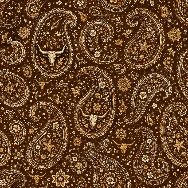 Western Paisley Seamless Patterns
