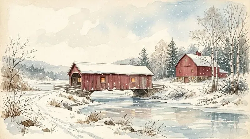 Winter Village Frame Tv Art
