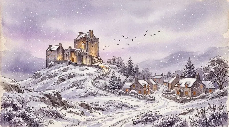 Winter Village Frame Tv Art