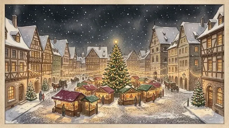 Winter Village Frame Tv Art