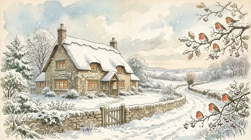 Winter Village Frame Tv Art