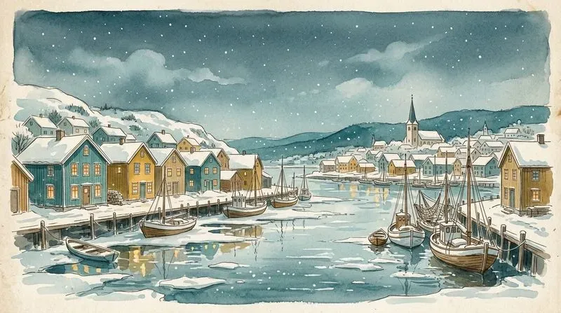 Winter Village Frame Tv Art