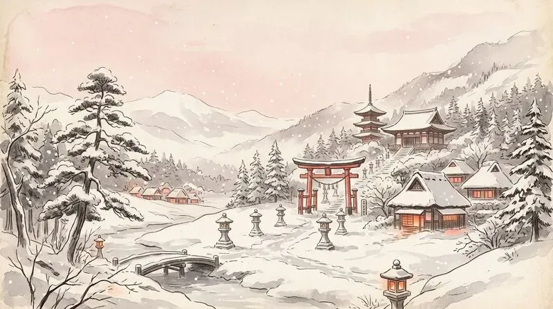 Winter Village Frame Tv Art