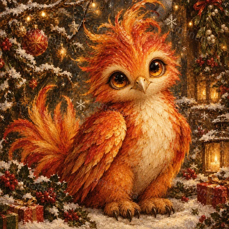 Painterly Christmas Creature Portraits