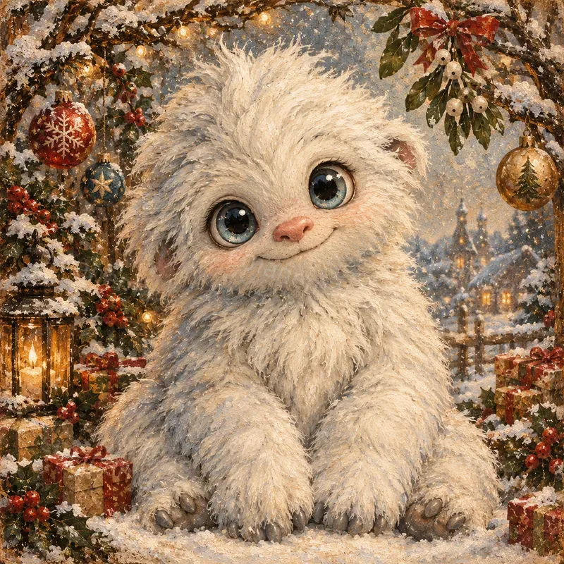 Painterly Christmas Creature Portraits