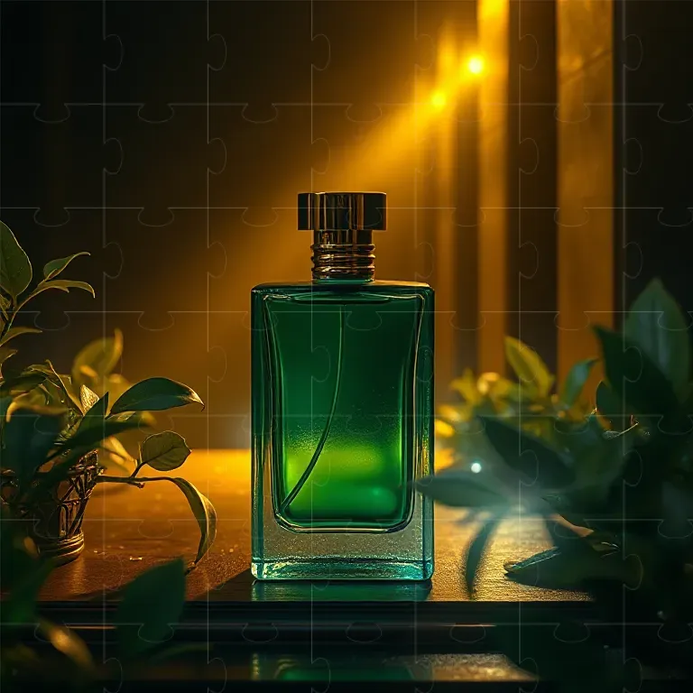 Emerald Gold Luxury Perfume Mockups
