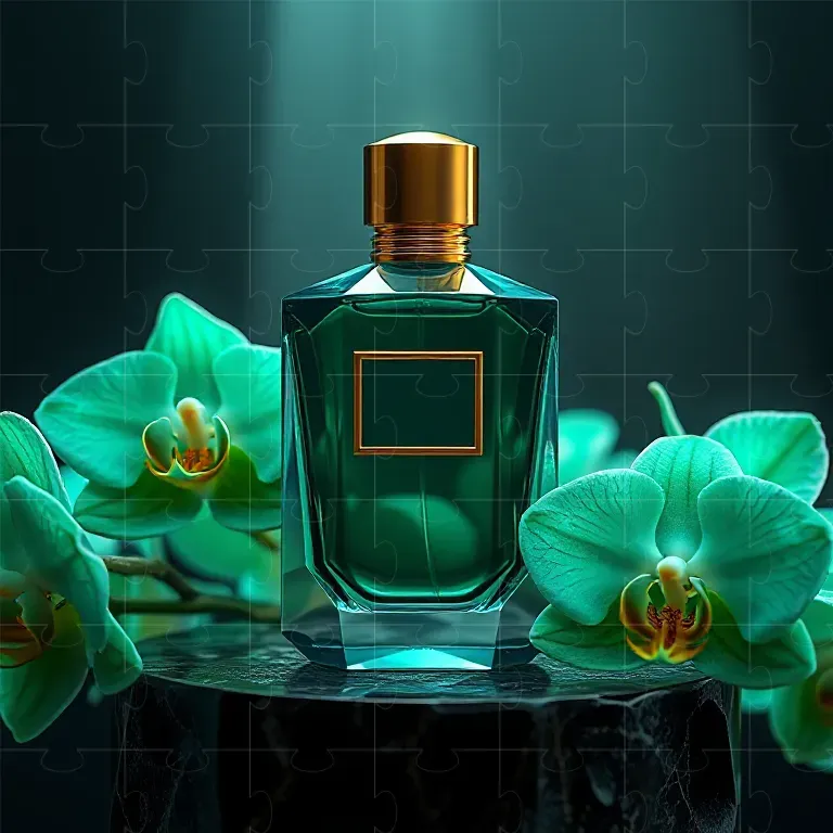 Emerald Gold Luxury Perfume Mockups