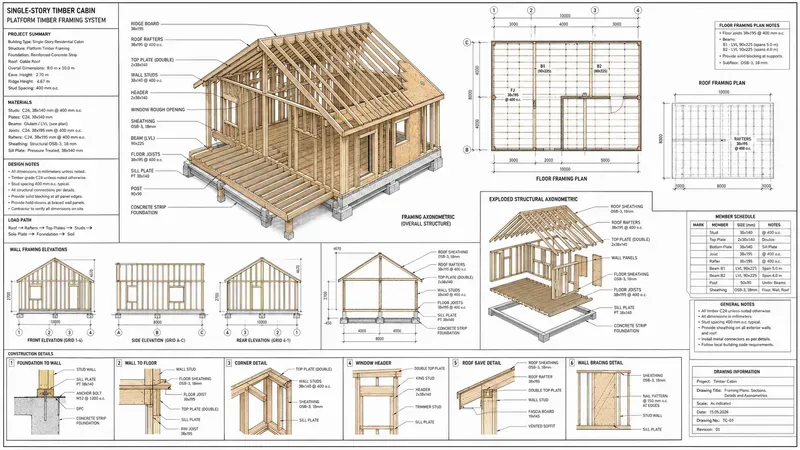 Timber Frame Construction Drawing Gens