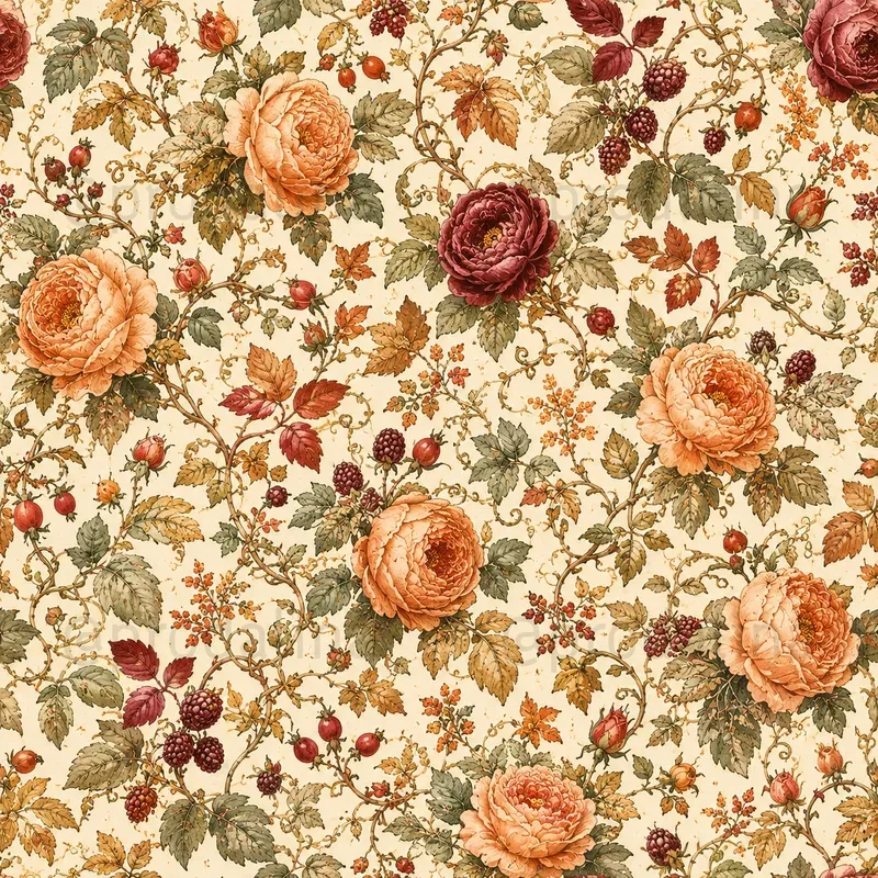 Cozy Fall Garden Seamless Patterns