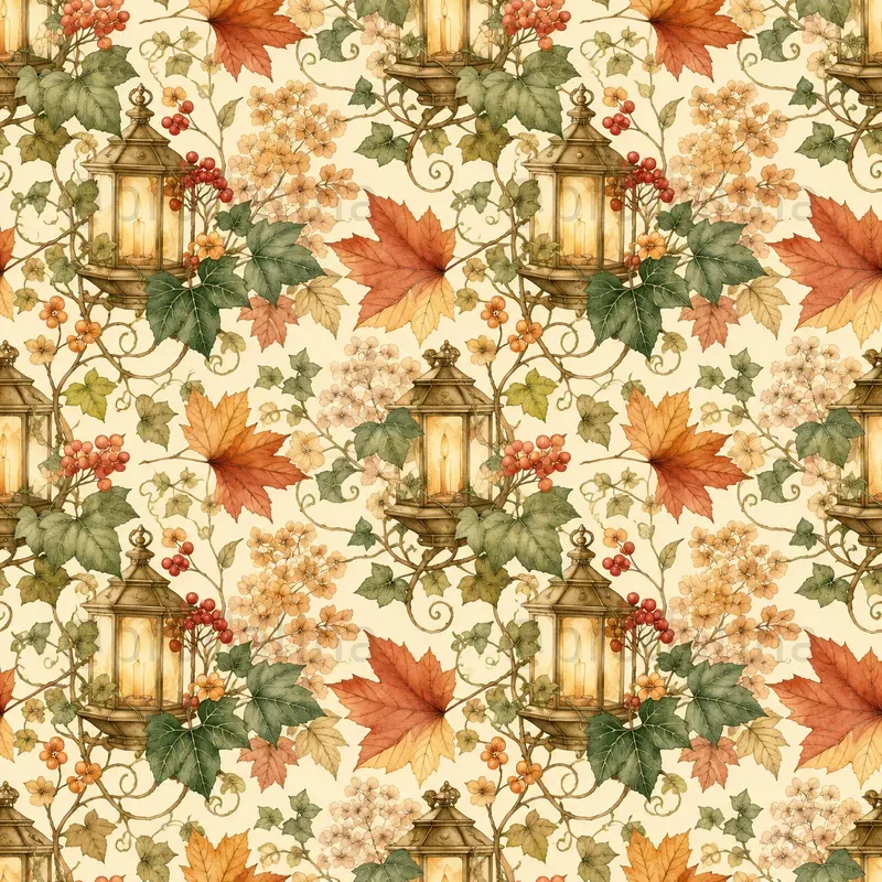 Cozy Fall Garden Seamless Patterns