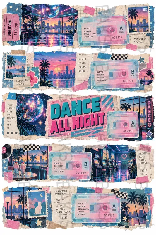 80s Junk Journal Ephemera Kits
