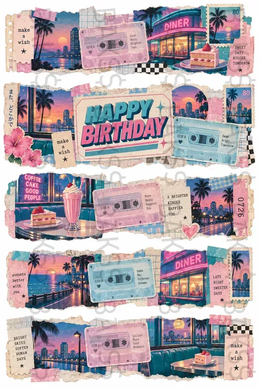 80s Junk Journal Ephemera Kits