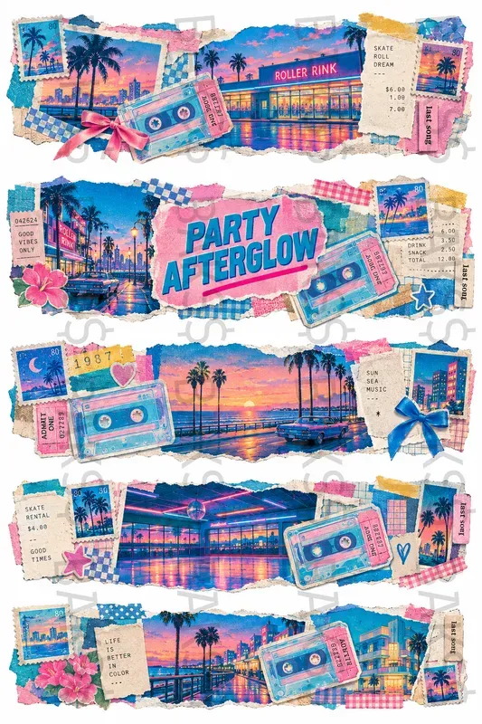 80s Junk Journal Ephemera Kits