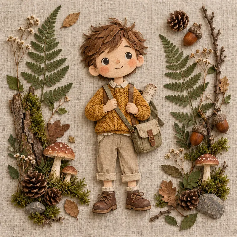 Whimsical Textile Paper Dolls