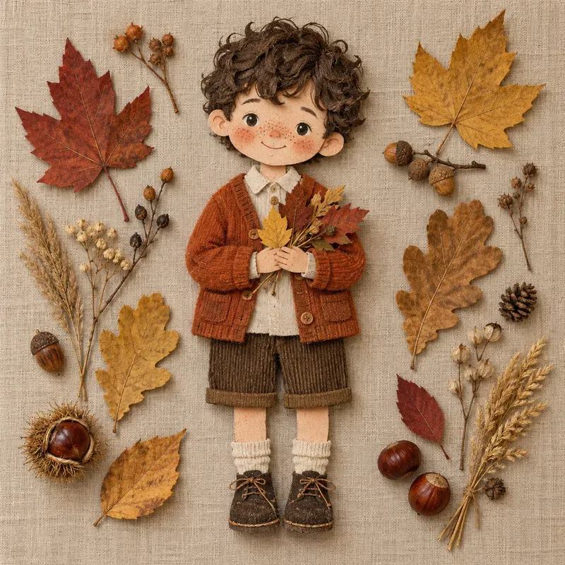 Whimsical Textile Paper Dolls