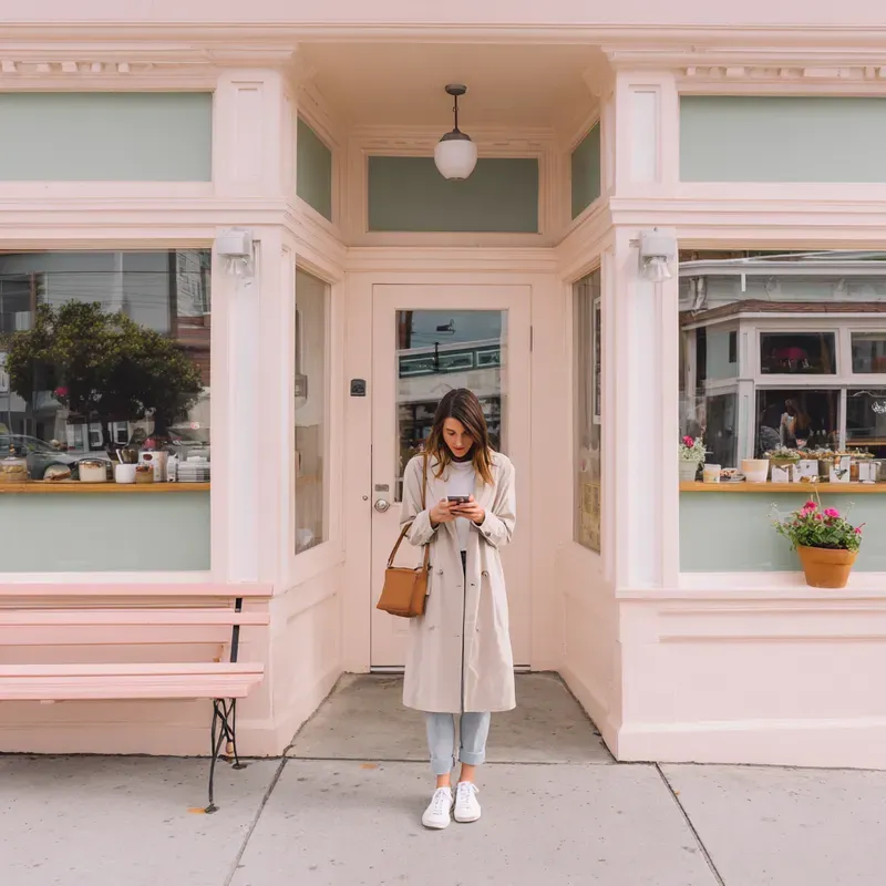 Modern Clean Girl Street Photography