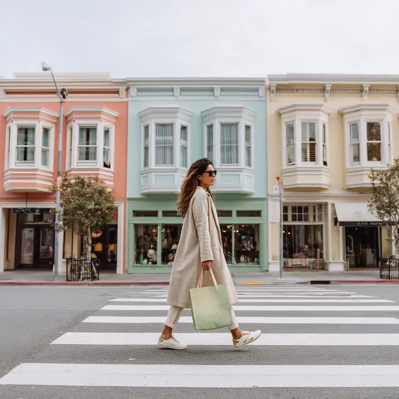 Modern Clean Girl Street Photography