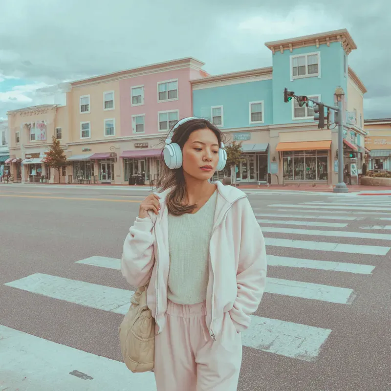 Modern Clean Girl Street Photography