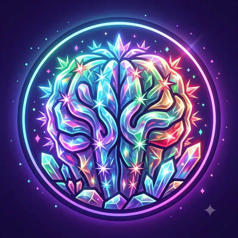 Neon Crystal Cactus Emblems