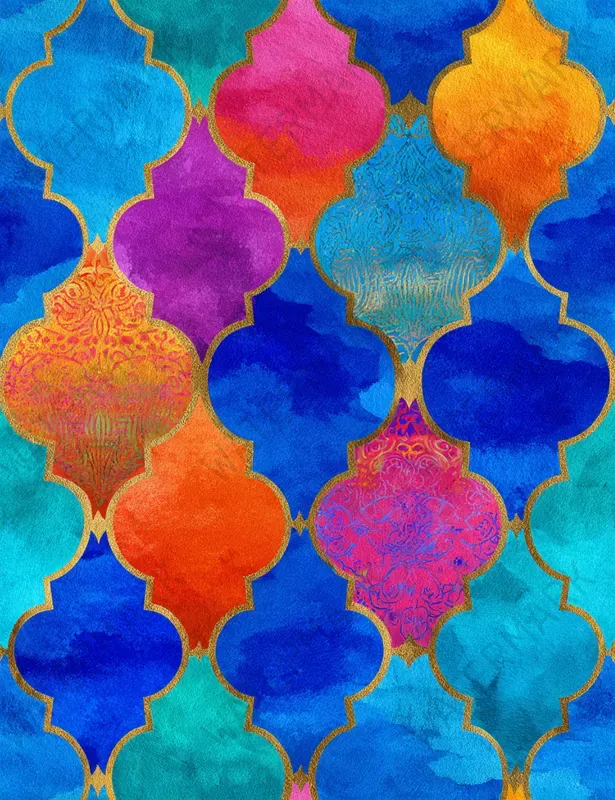 Folk Colorful Seamless Patterns