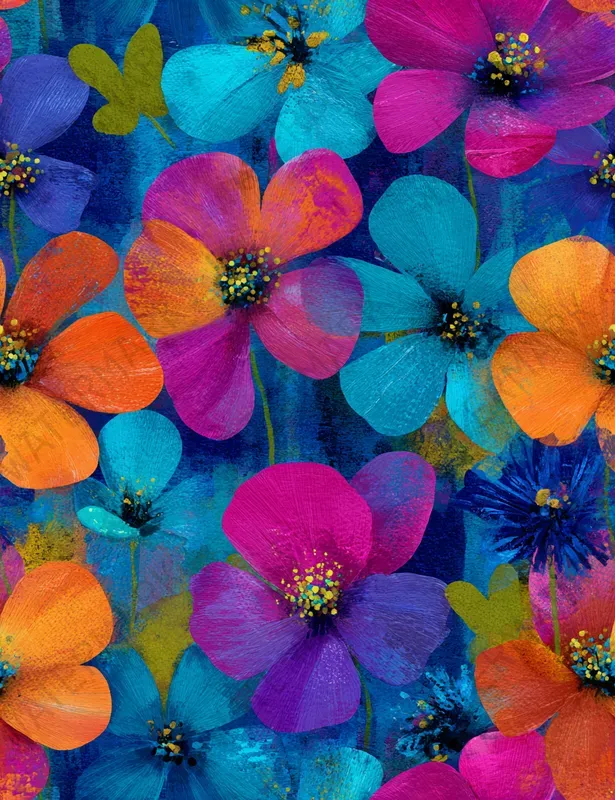 Folk Colorful Seamless Patterns