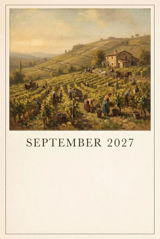 Vintage Painting 2027 Calendar Pages